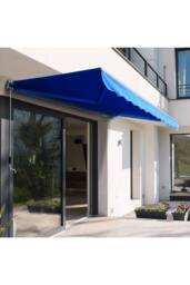 Living and Home 3.5m W x 3m D Retractable Patio Awning in Blue - thumbnail 3