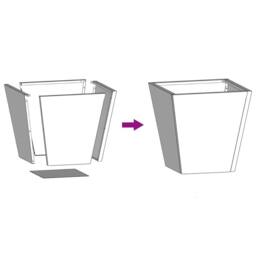 Berkfield Home Durable Garden Planter White 30x30x30 cm Steel - Size: 30 x 30 x 30 cm - thumbnail 8