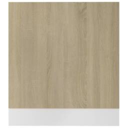 Berkfield Home Dishwasher Panel Sonoma Oak 59.5x3x67 cm Engineered Wood in Light Brown - thumbnail 4