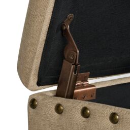 Luxury Living Chelsea Storage Ottoman Bench in Tan - thumbnail 4