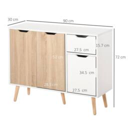 Wyld Haus Surinam Natural Wood Effect Sideboard 3 Drawers 3 Cupboards - thumbnail 4