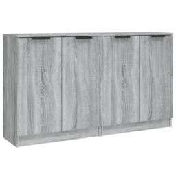 Berkfield Home Sideboards 2 pcs Grey Sonoma 60x30x70 cm Engineered Wood - Size: 60 x 30 x 70 cm - thumbnail 1