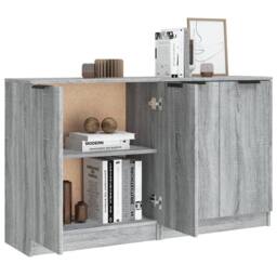 Berkfield Home Sideboards 2 pcs Grey Sonoma 60x30x70 cm Engineered Wood - Size: 60 x 30 x 70 cm - thumbnail 5
