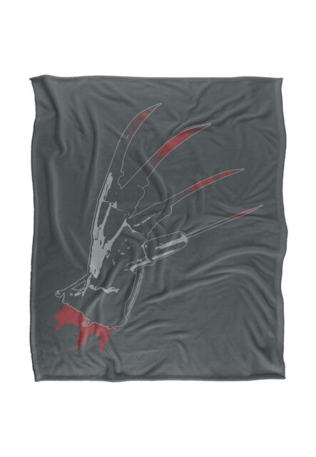 Warner Brothers Nightmare on Elm Street Glove Silky Touch Super Soft Throw Blanket in White - image 1