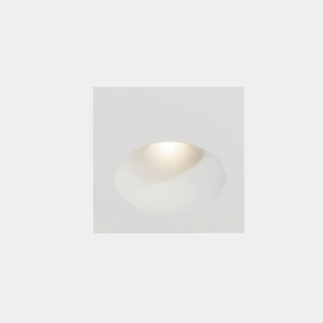 Netlighting Bat Outdoor LED Recessed Wall Light Square White IP65 2.2W 2700K