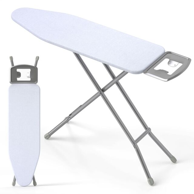 Costway Full Size Ironing Board 120cm x 38cm Carbon Steel Ironing Table in White - Size: 120 cm x 38 cm - image 1