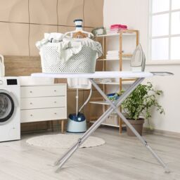 Costway Full Size Ironing Board 120cm x 38cm Carbon Steel Ironing Table in White - Size: 120 cm x 38 cm - thumbnail 3