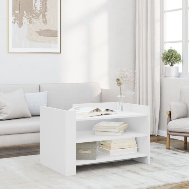 Berkfield Home Coffee Table White 80x50x50 cm Engineered Wood - Size: 80 x 50 x 50 cm - image 1
