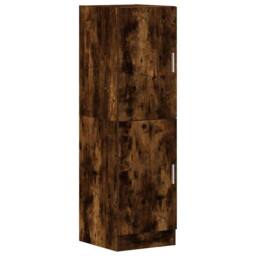 Berkfield Home Kitchen Cabinet Smoked Oak 38x41.5x131.5 cm Engineered Wood in Brown - thumbnail 1