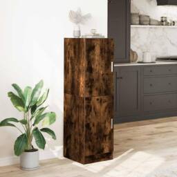 Berkfield Home Kitchen Cabinet Smoked Oak 38x41.5x131.5 cm Engineered Wood in Brown - thumbnail 3