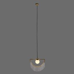 ValueLights Jupiter Art Deco Polished Brass Ceiling Light Pendant in Metallics - thumbnail 2