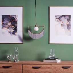 ValueLights Jupiter Art Deco Polished Brass Ceiling Light Pendant in Metallics - thumbnail 4