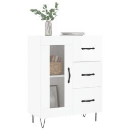 Berkfield Home Sideboard High Gloss White 69.5x34x90 cm Engineered Wood - thumbnail 3