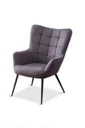 More4Homes Vera Fabric Occasional Living Room Modern Accent Chair in 5 Colours in Charcoal - thumbnail 2