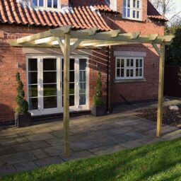 Rutland County Garden Furniture Ltd Wall Mounted Garden Pergola, Wood, L180 x W420 x H270 cm - Light Green - thumbnail 5