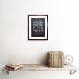 "Artery8 Wall Art Print Slate Quote Abraham Lincoln Vices Virtues Artwork Framed 9X7 Inch in Brown - Size: W7"" x H9""" - thumbnail 2