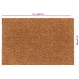 Berkfield Home Durable Door Mat Natural 65x100 cm Tufted Coir in Brown - thumbnail 5