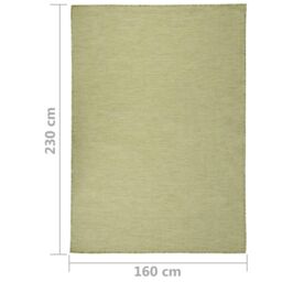 Berkfield Home Outdoor Flatweave Rug 160x230 cm Green - Size: 100 cm diameter - thumbnail 6