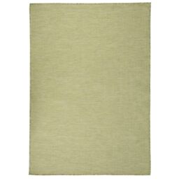 Berkfield Home Outdoor Flatweave Rug 160x230 cm Green - Size: 100 cm diameter - thumbnail 1