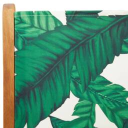 Berkfield Home Beautiful Garden Chairs 2 pcs Leaf Pattern Solid Wood Acacia and in Green - thumbnail 9