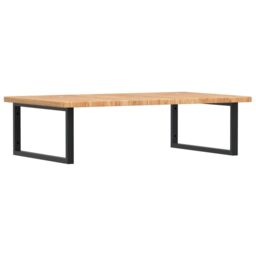 Berkfield Home Basin Shelf Wall Mounted Steel & Solid Wood Oak in Brown - thumbnail 2