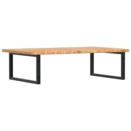 Berkfield Home Basin Shelf Wall Mounted Steel & Solid Wood Oak in Brown - thumbnail 6