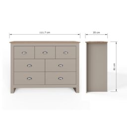 GFW Lancaster 7 Drawer Chest in Grey - thumbnail 7