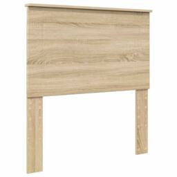 Berkfield Home Bed Frame Sonoma Oak & Silver 75 x 190 cm Engineered Wood in Brown - thumbnail 6