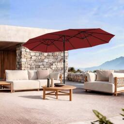 Mountview Big Parasol Patio Umbrella Outdoor Garden Pool Sun Shade Double-Sided in Red - thumbnail 2