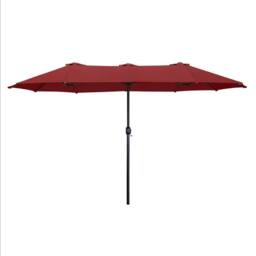 Mountview Big Parasol Patio Umbrella Outdoor Garden Pool Sun Shade Double-Sided in Red - thumbnail 1
