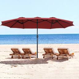 Mountview Big Parasol Patio Umbrella Outdoor Garden Pool Sun Shade Double-Sided in Red - thumbnail 3