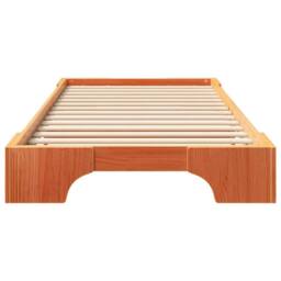 Berkfield Home Stylish Floor Bed Frame with Storage Brown 100 x 220 cm Wood - thumbnail 5