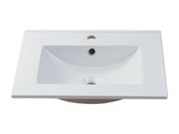 Vente-unique Fluted Wall-Hung Bathroom Unit With Inset Basin - Light Natural and in Black - thumbnail 8