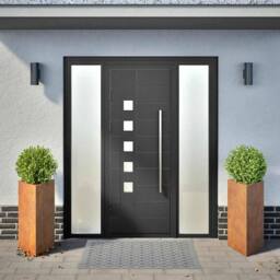 Berkfield Home Garden Planters 2 pcs Triangular 40x34.5x70 cm Corten Steel in Brown