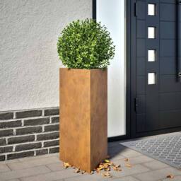 Berkfield Home Garden Planters 2 pcs Triangular 40x34.5x70 cm Corten Steel in Brown - thumbnail 2