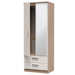 Ready Assembled 2 U Windsor Tall 2 Door 2drw Mirrored Wardrobe (Ready Assembled) in Beige - thumbnail 5