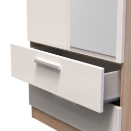 Ready Assembled 2 U Windsor Tall 2 Door 2drw Mirrored Wardrobe (Ready Assembled) in Beige - thumbnail 6