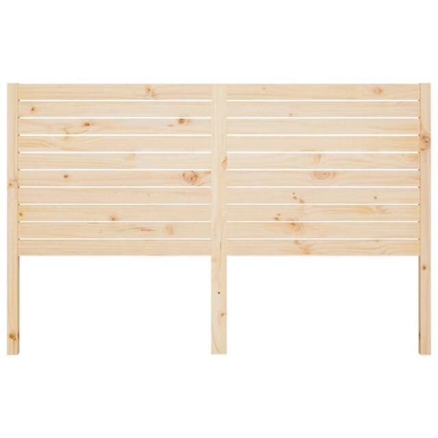 Berkfield Home Beautiful Bed Headboard 146x4x100 cm Solid Wood Pine in Natural - Size: 146 x 4 x 100 cm - image 1
