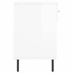 Berkfield Home Shoe Bench High Gloss White 102x35x55 cm Engineered Wood - Size: 102 x 35 x 55 cm - thumbnail 7