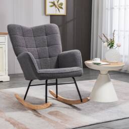 STILVORA Rocking Chair in Grey - thumbnail 2