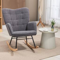 STILVORA Rocking Chair in Grey - thumbnail 3