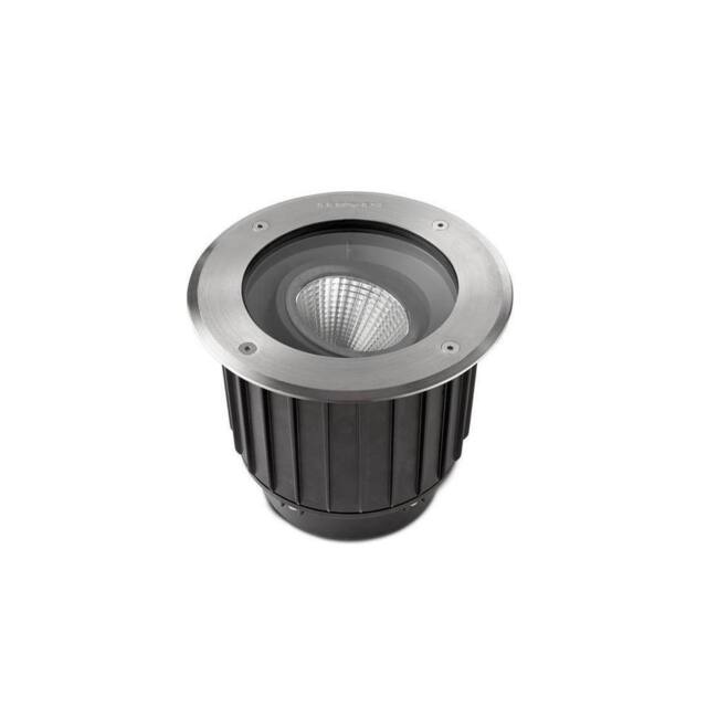 Netlighting Gea Cob LED Outdoor Recessed Floor Light Stainless Steel Aisi 316 IP67 in Grey - image 1