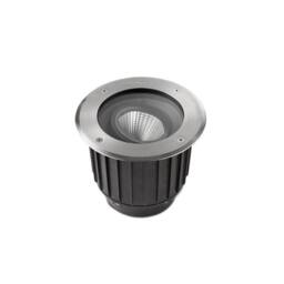 Netlighting Gea Cob LED Outdoor Recessed Floor Light Stainless Steel Aisi 316 IP67 in Grey - thumbnail 1