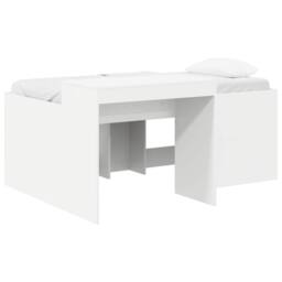 Berkfield Home Kids'High Bed Frame with Desk White 80 x 160 cm - thumbnail 2
