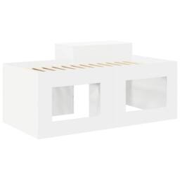 Berkfield Home Kids'High Bed Frame with Desk White 80 x 160 cm - thumbnail 5