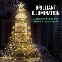 Globrite 350 Warm White LED Curtain Star Fairy Lights - Waterfall Lights - Size: 1 Pack - thumbnail 5