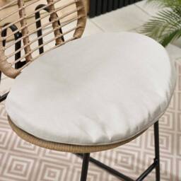 FurnitureboxUK Belize Rattan Outdoor Bar Set with Cushions in Cream - thumbnail 5