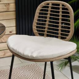FurnitureboxUK Belize Rattan Outdoor Bar Set with Cushions in Cream - thumbnail 6