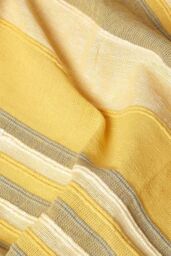 Homescapes Cotton Morocco Striped Throw in Yellow - Size: 225 cm x 255 cm - thumbnail 4