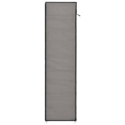 Berkfield Home Shoe Cabinet with Cover Grey 115x28x110 cm Fabric - Size: 115 x 28 x 110 cm - thumbnail 6